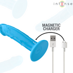 INTENSE - VIBRADOR REALÍSTICO PHOEBE 10 VIBRAÇÕES CONTROLE REMOTO AZUL