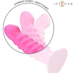 INTENSE - VIBRADOR CINDY TAMANHO L DESIGN ESPIRAL 10 VIBRAÇÕES ROSA CONTROLE REMOTO