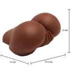 ACT - MASTURBADOR REALÍSTICO BIG ASS COM VIBRADOR MARROM