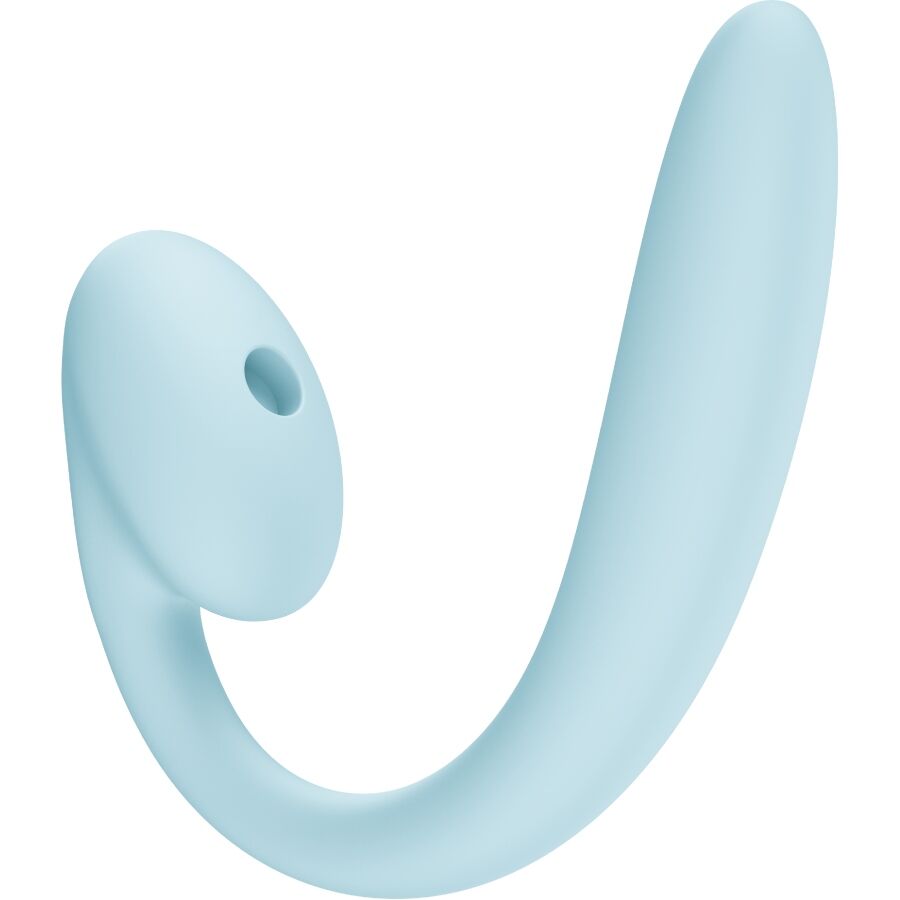 FUN FACTORY - CRESCENDO VIBRADOR DE DUPLA PULSAÇÃO DE AR INSERÍVEL AZUL GELO