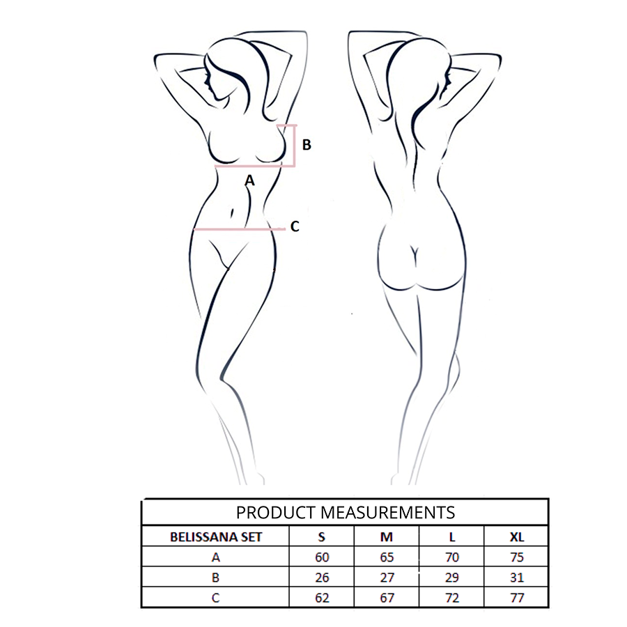 PASSION - CONJUNTO DE SUTIÃ + TANGA BELISSANA VIOLETA L/XL