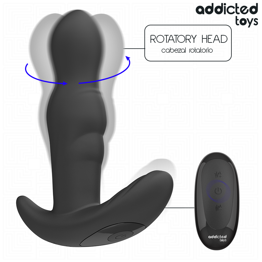 ADDICTED TOYS - PLUG ANAL ROTATIVO E VIBRANTE COM CONTROLE REMOTO