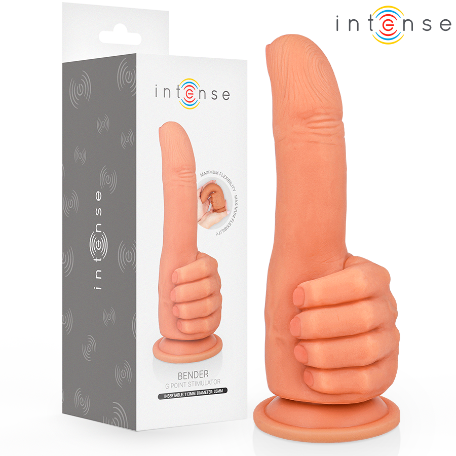 INTENSE - BENDER ESTIMULADOR DE PONTO G MÃO FLEXÍVEL 11,3 CM