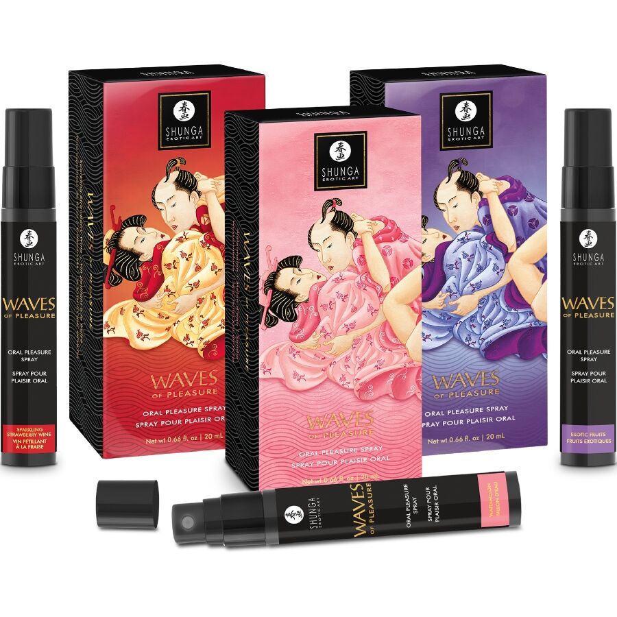 SHUNGA - SPRAY ORAL SEDUTOR DE PRAZER WAVES COM SABOR MELANCIA 20 ML