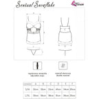 LIVCO CORSETTI FASHION - SENSUAL SNOWFLAKE LC 90603 CAMISOLA DE NATAL + CALCINHA FIO DENTAL + FAIXA DE CABELO L/XL
