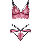 LEG AVENUE - 81623 CONJUNTO SUTIÃ + CALCINHA FIO DENTAL VINHO TAMANHO L