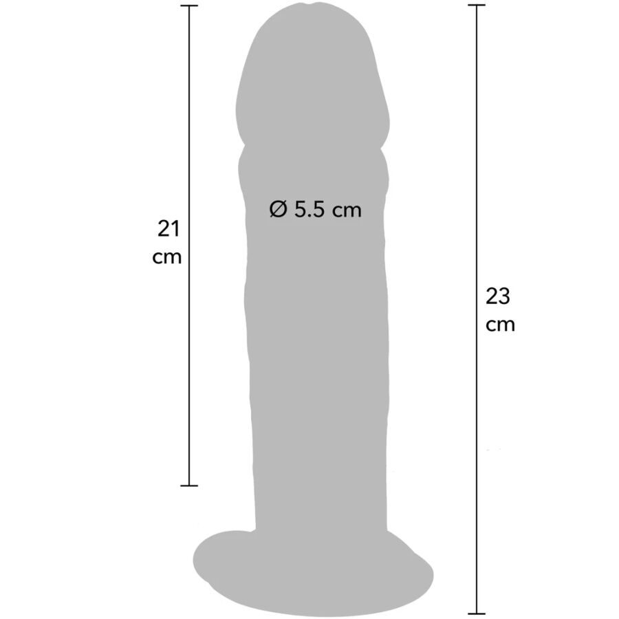 GET REAL - PÊNIS DE TPE DELUXE DE DUPLA DENSIDADE E ESPESSURA, 23 CM