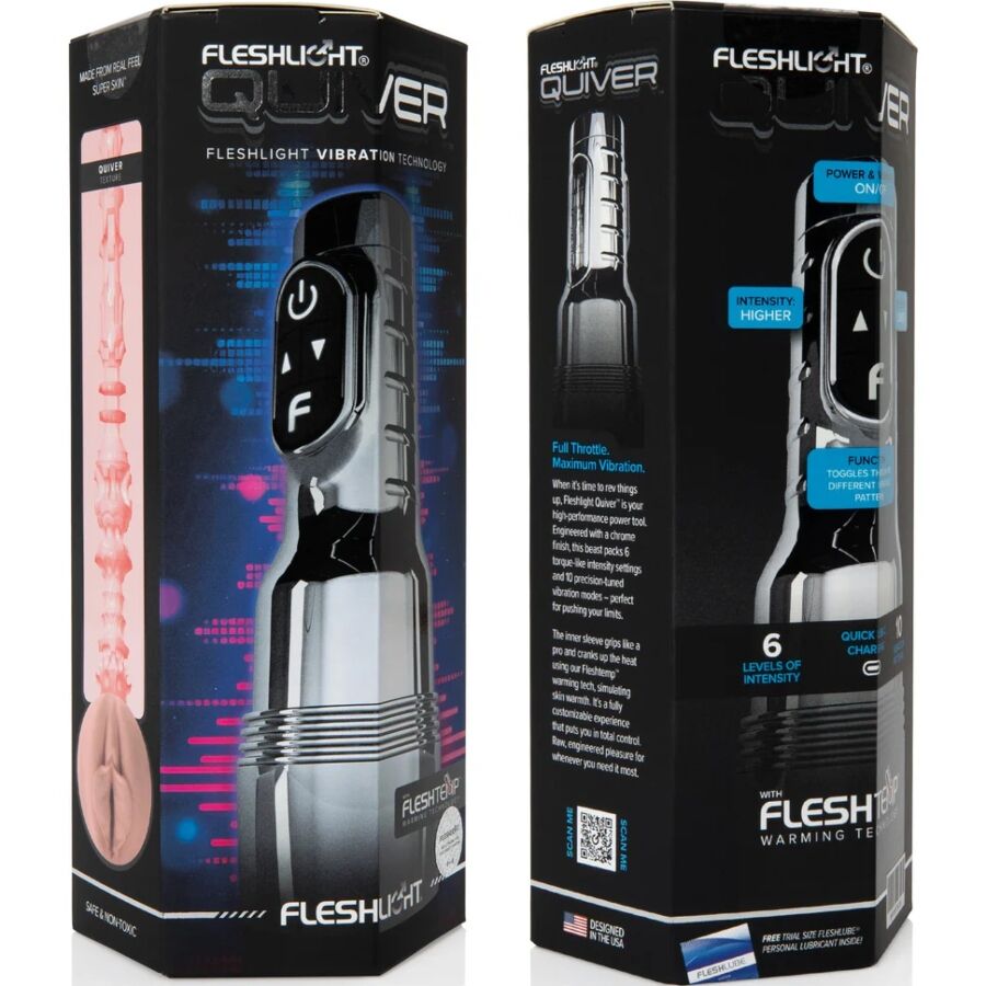 FLESHLIGHT - QUIVER MASTURBADOR VAGINAL VIBRATÓRIO RECARREGÁVEL