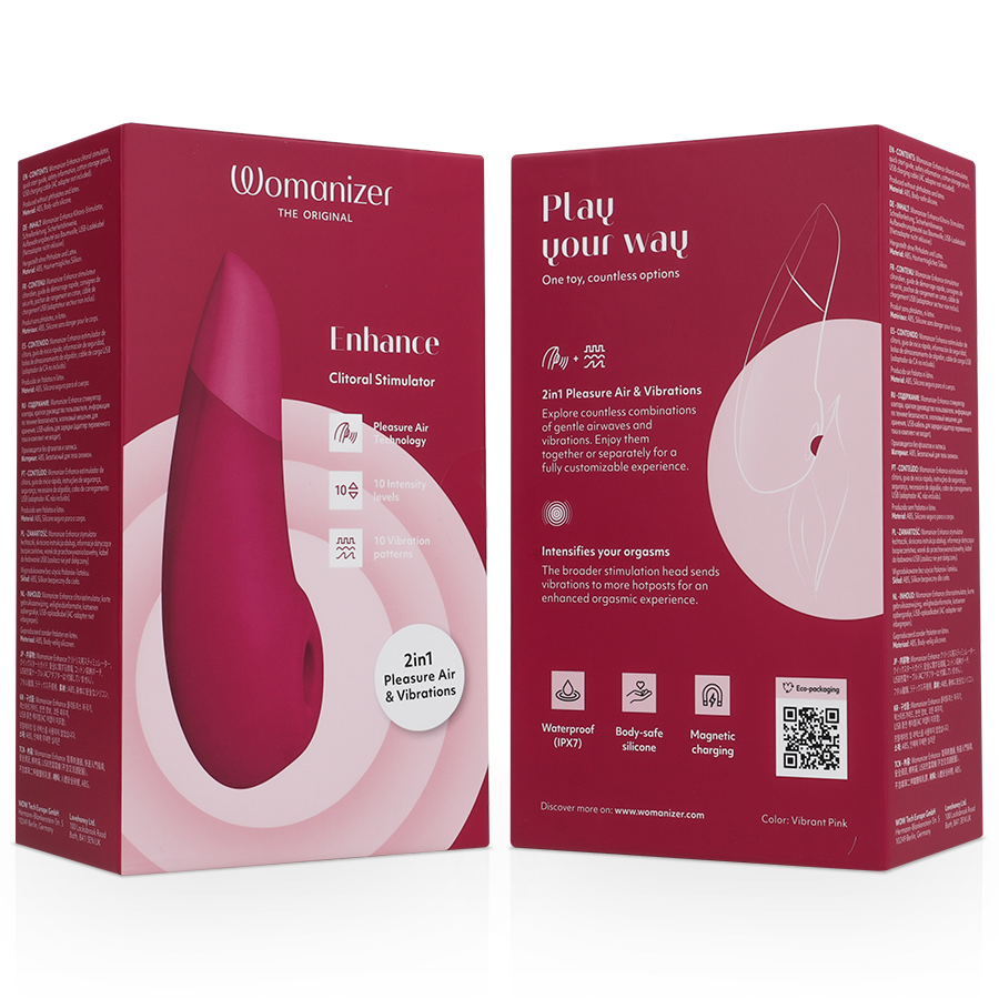 WOMANIZER - Estimulador Clitoriano Enhance Rosa Vibrante