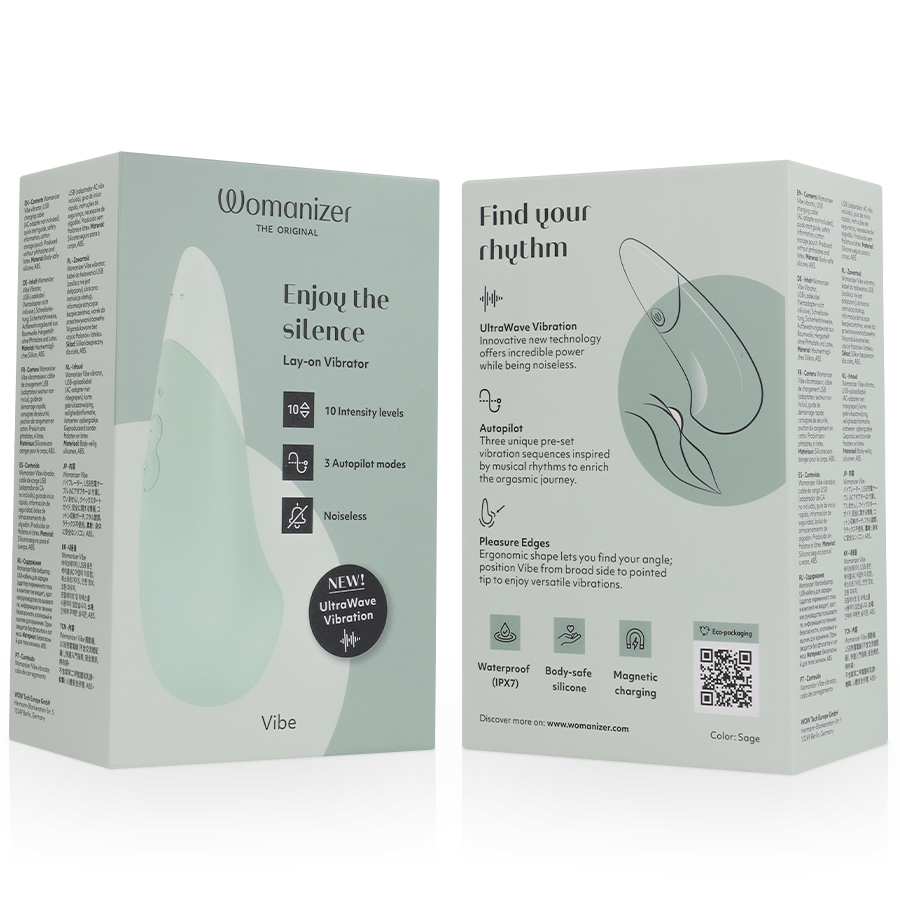 WOMANIZER - VIBE LAY-ON VIBRADOR SILENCIOSO SÁBIO