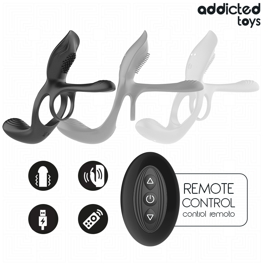 ADDICTED TOYS - ANEL PENIANO DUPLO COM ESTIMULADOR CLITÓRICO