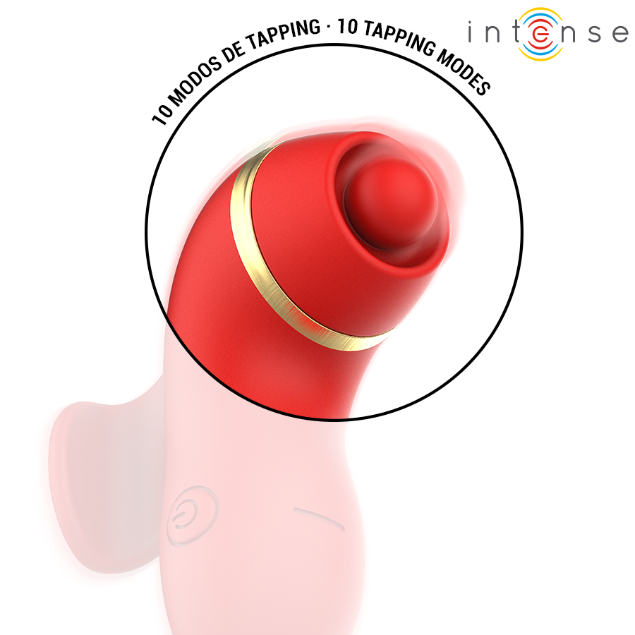 INTENSE - ESTIMULADOR DE PATTY COM 4 PONTAS, SUCÇÃO, TOQUES, CÓCEGAS E LAMBIDAS