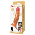 PRETTY LOVE - CAPA PENIANA TEXTURIZADA COM VIBRAÇÃO E CONTROLE REMOTO