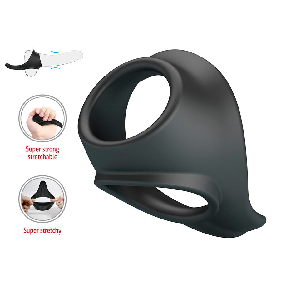 CRAZY BULL - ZADOK ANEL ERGONÔMICO COM ESTIMULADOR PERINEAL