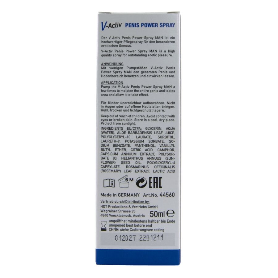HOT - V-ACTIV SPRAY PARA POTÊNCIA PENIANA 50 ML