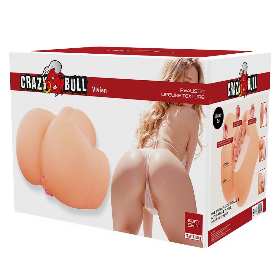 CRAZY BULL - VIVIAN REALISTA VAGINA TRASEIRA FEMININA E ANAL 7 KG