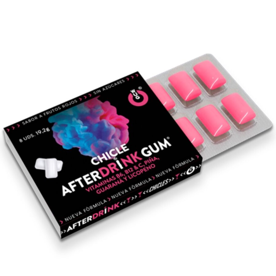 WUG GUM - AFTER DRINK RESSACA PÓS-BEBIDA 1 X 8 UNIDADES