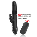 BLACK&SILVER - KENJI VIBRADOR RABBIT UP & DOWN + CONTROLO REMOTO WATCHME