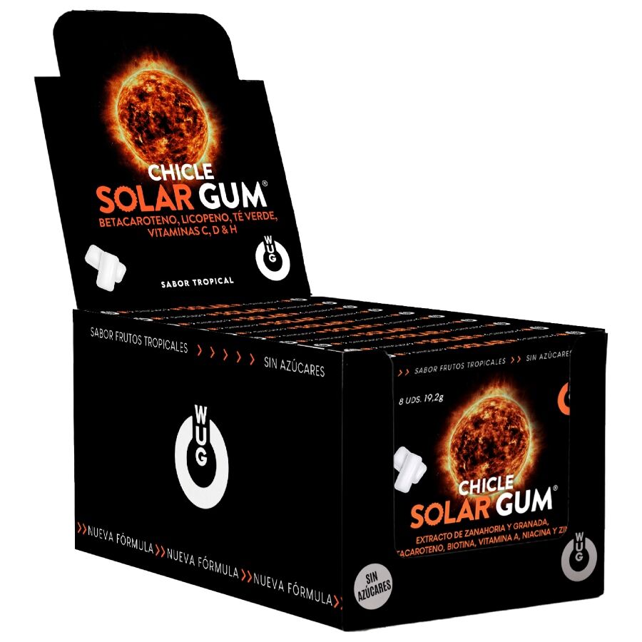 WUG GUM - SOLAR BRONZEAMENTO COM GUM | EXPOSITOR DE 12 X 8 UNIDADES