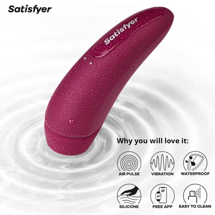 SATISFYER - CURVY 1 VERMELHO ROSA