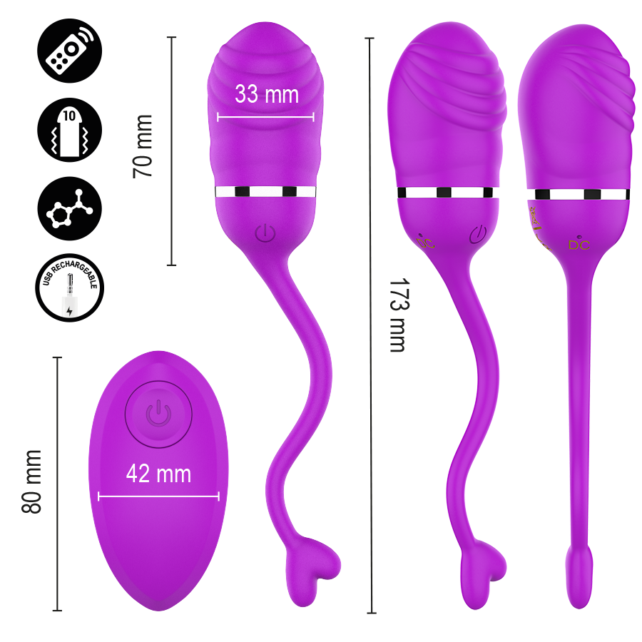 INTENSE - SOOKIE OVO VIBRATÓRIO COM CONTROLE REMOTO ROXO