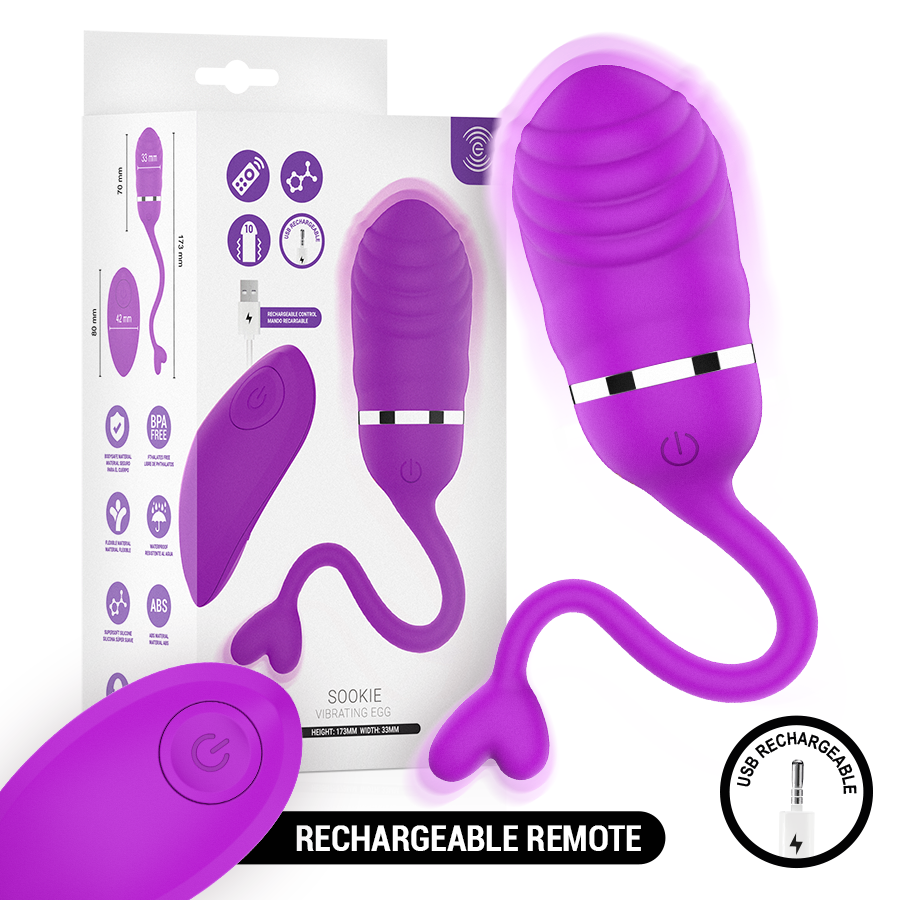 INTENSE - SOOKIE OVO VIBRATÓRIO COM CONTROLE REMOTO ROXO