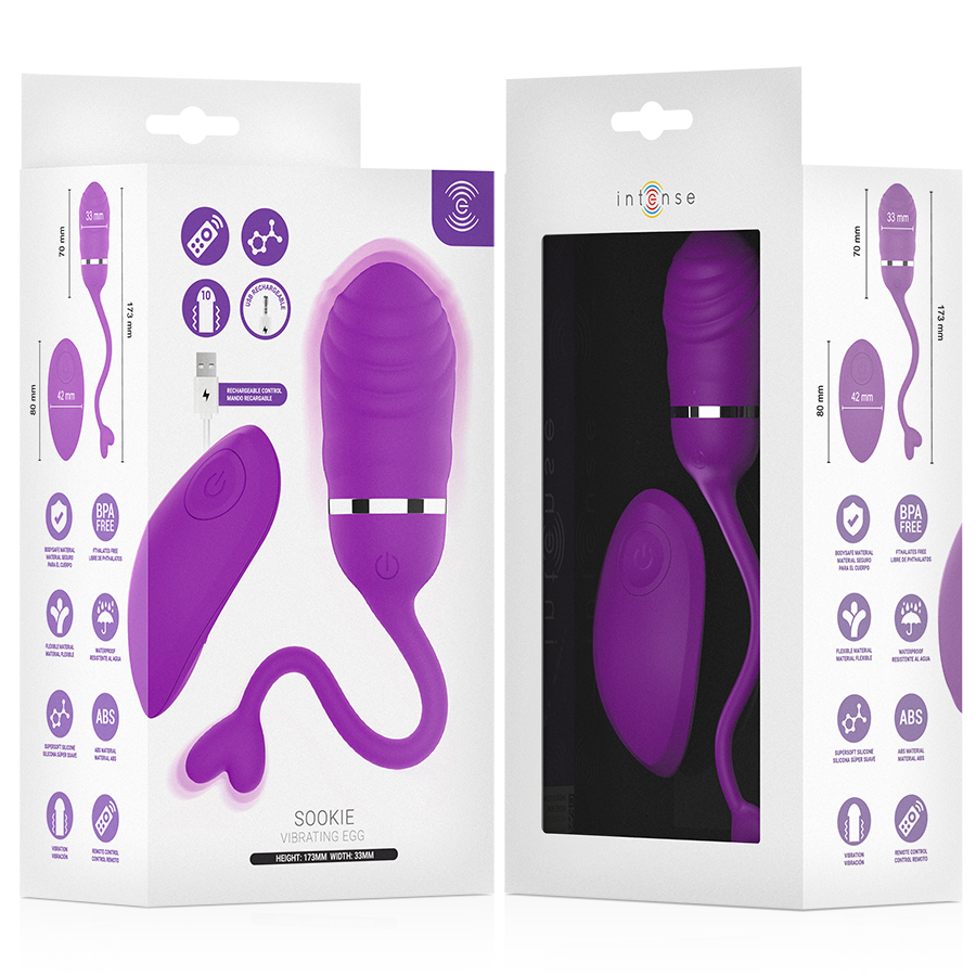 INTENSE - SOOKIE OVO VIBRATÓRIO COM CONTROLE REMOTO ROXO