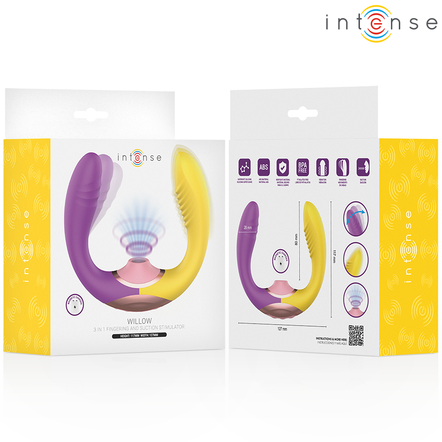 INTENSE - WILLOW - ESTIMULADOR DE SUCÇÃO E VIBRAÇÃO 3 EM 1