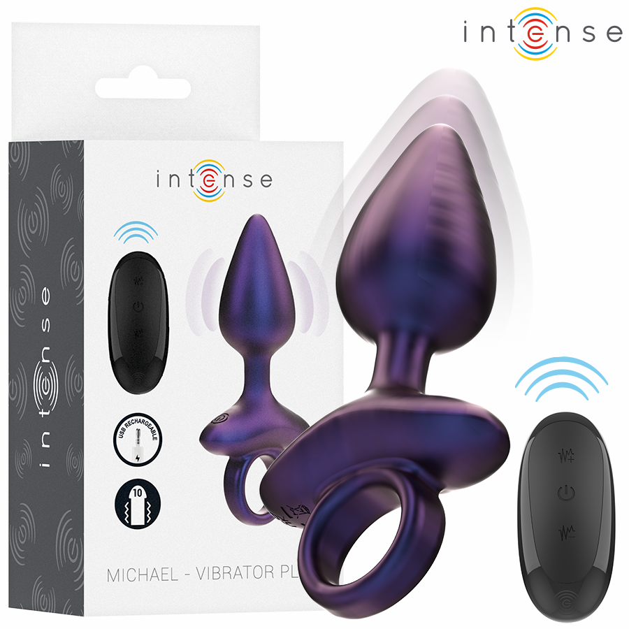 INTENSE - MICHAEL VIBRADOR ANAL PLUG MODELO 2 CONTROLE REMOTO