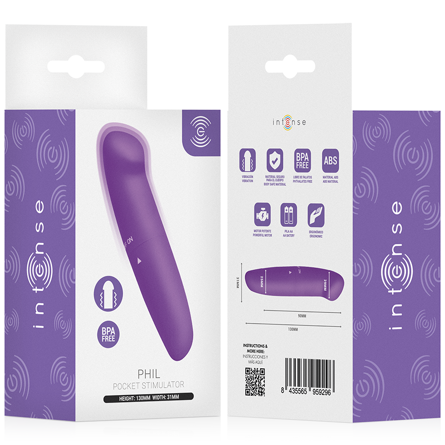 INTENSE - VIBRADOR PHIL G-SPOT ROXO 13 CM