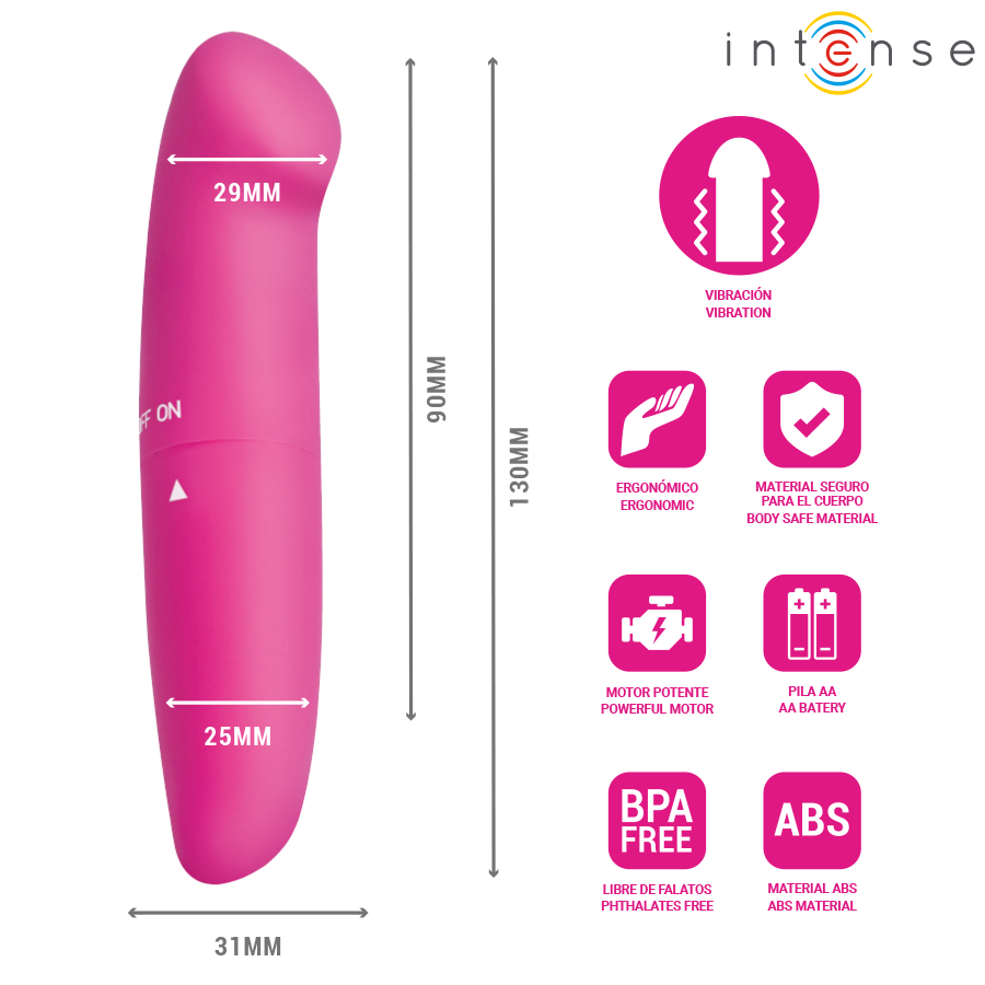 INTENSE - VIBRADOR PHIL G-SPOT ROSA 13 CM