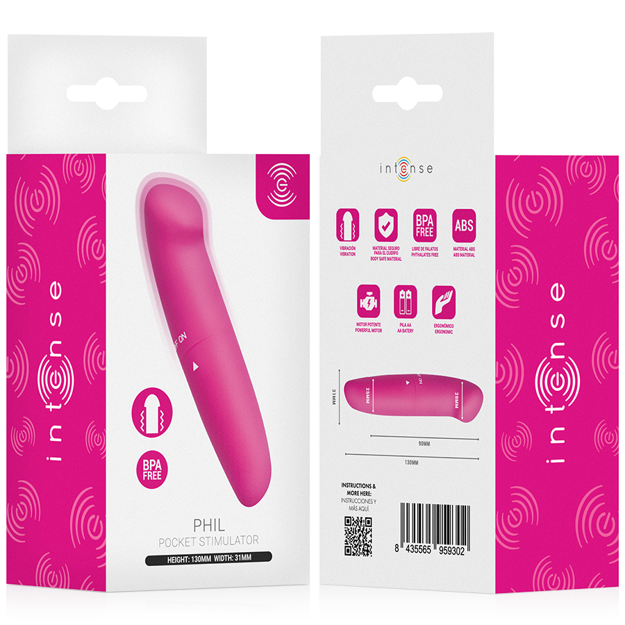 INTENSE - VIBRADOR PHIL G-SPOT ROSA 13 CM