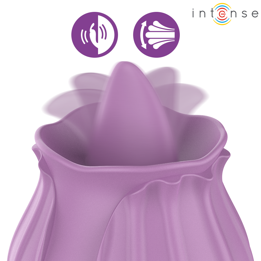 INTENSE - AZALEA ESTIMULANTE CLITÓRIS FLOR 10 VIBRAÇÕES ROXO