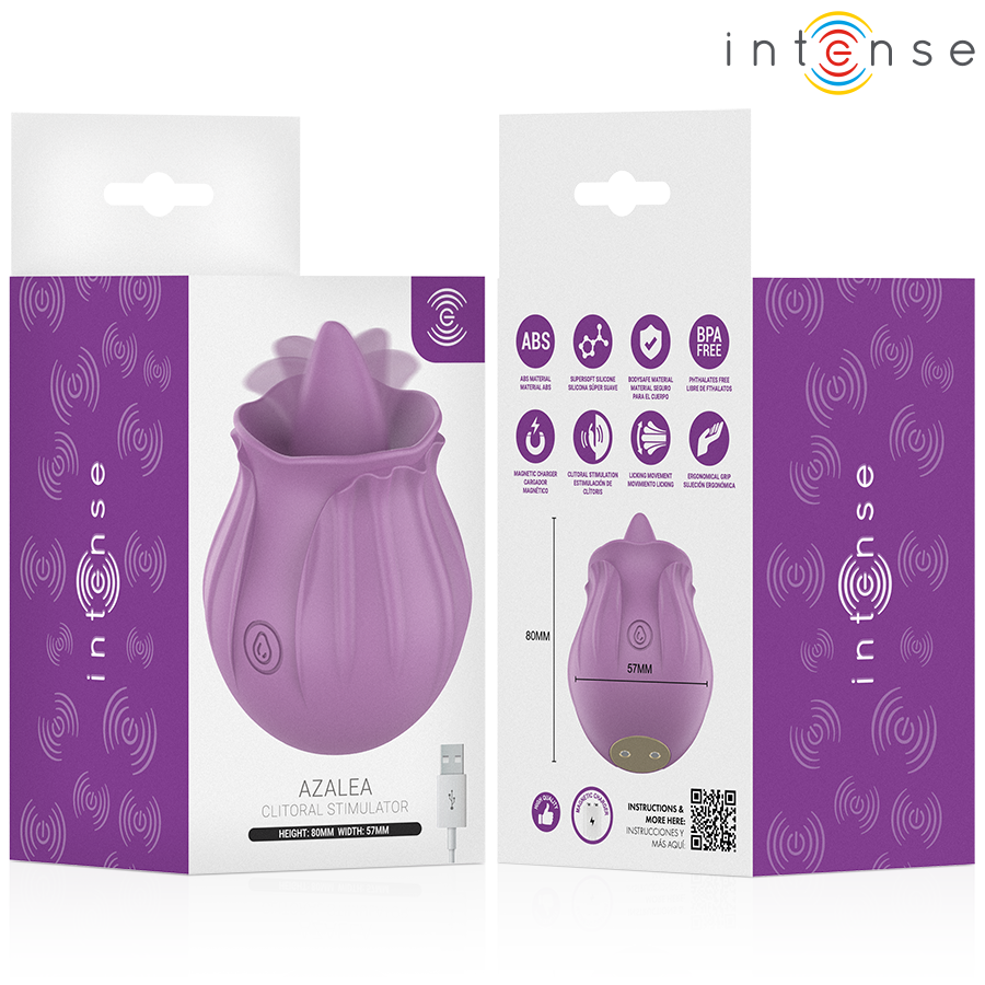 INTENSE - AZALEA ESTIMULANTE CLITÓRIS FLOR 10 VIBRAÇÕES ROXO