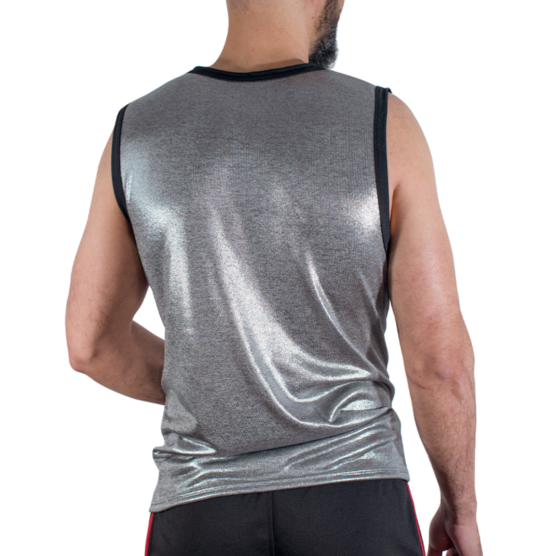 MACHO - CAMISETA COM GLITTER FINO TAMANHO L/XL
