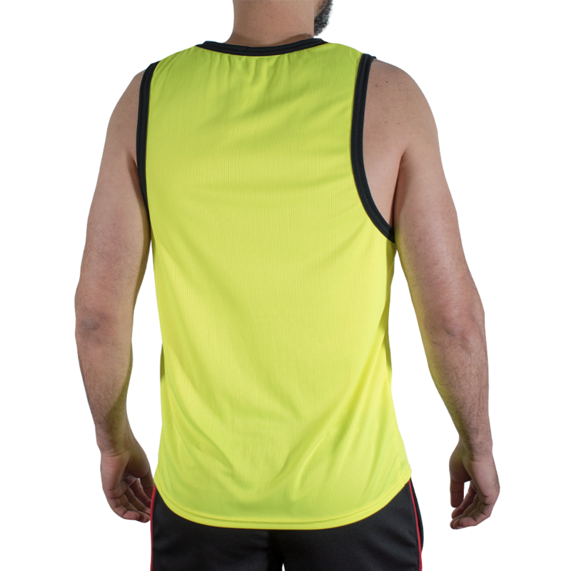 MACHO - CMV001 CAMISETA AMARELA DE GINÁSTICA TAMANHO P/M
