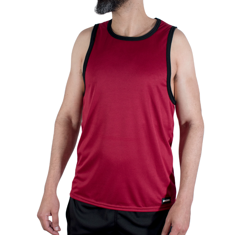 MACHO - CMV003 CAMISETA DE GINÁSTICA MARROM TAMANHO S/M
