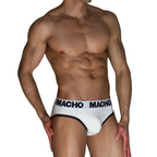 MACHO - MCH006 SLIP CLÁSSICO BRANCO + PRETO S