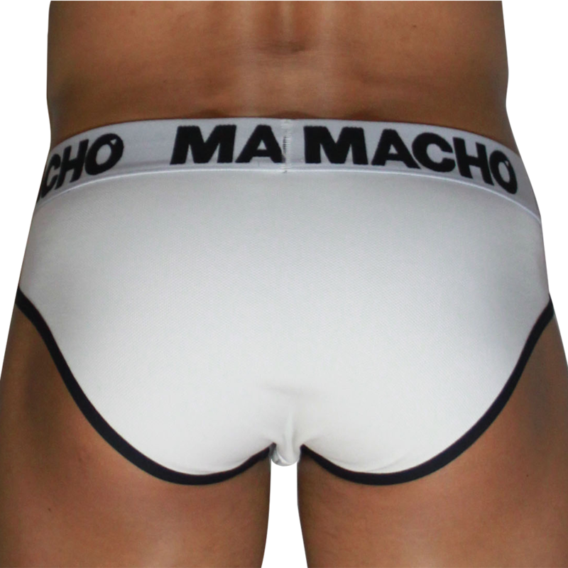 MACHO - MCH006 SLIP CLÁSSICO BRANCO + PRETO S