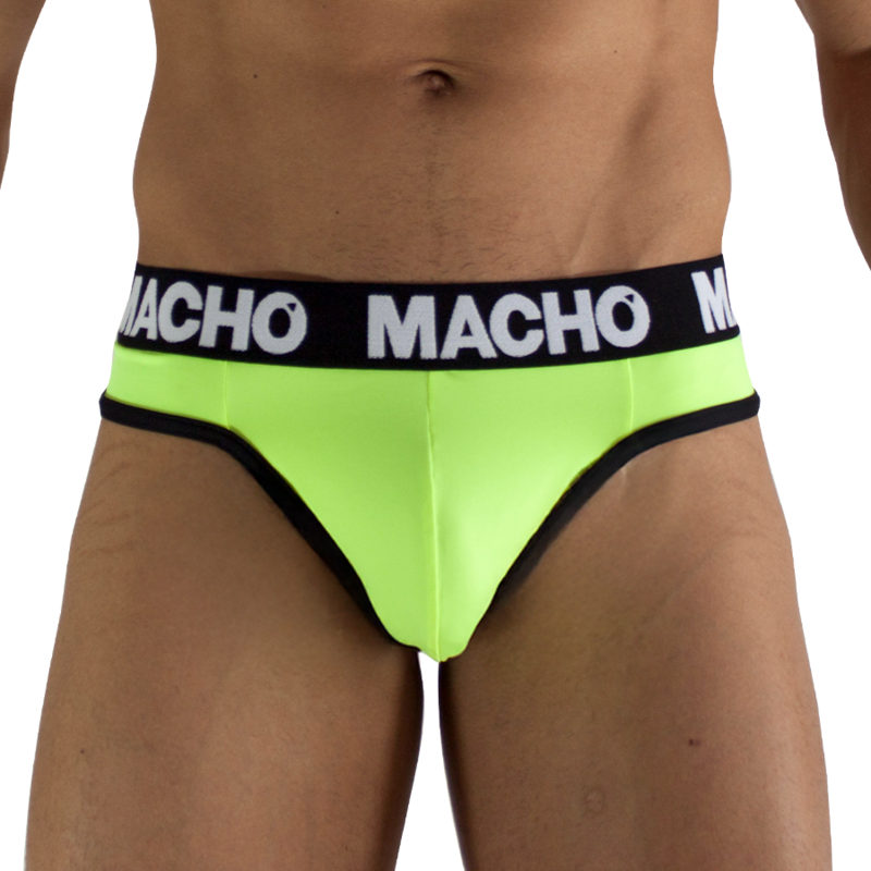 MACHO - MTG001 CALCINHA FIO DENTAL AMARELA FLUORESCENTE TAMANHO S