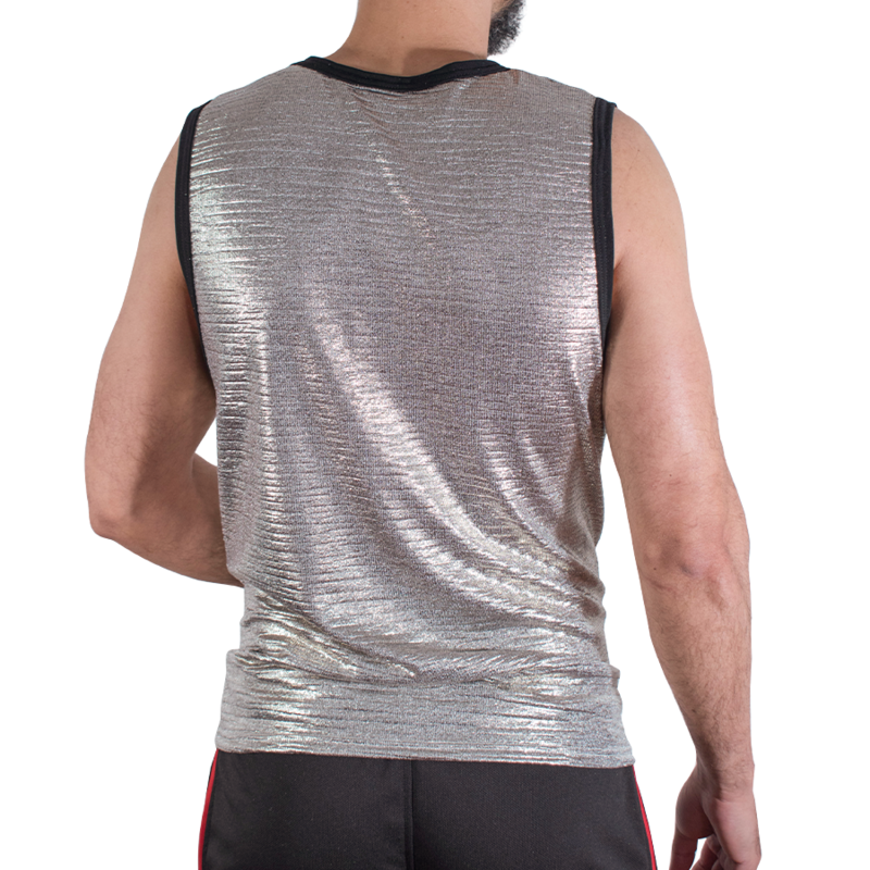 MACHO - CAMISETA COM GLITTER FINO TAMANHO L/XL