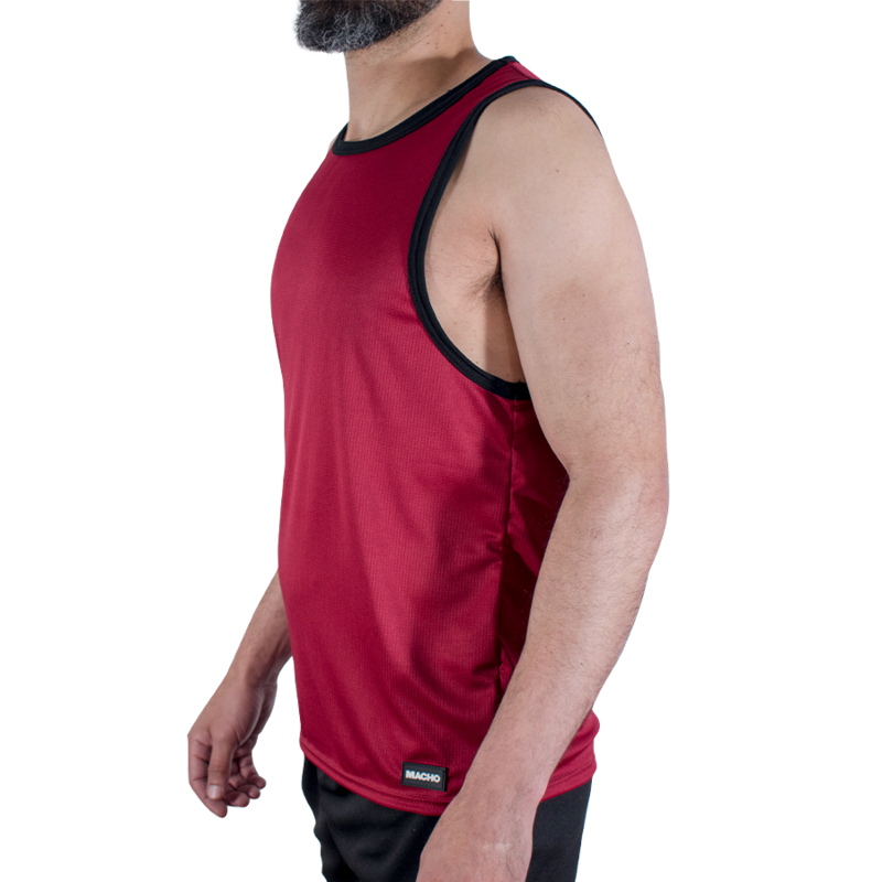 MACHO - CMV003 CAMISETA DE GINÁSTICA MARROM TAMANHO L/XL