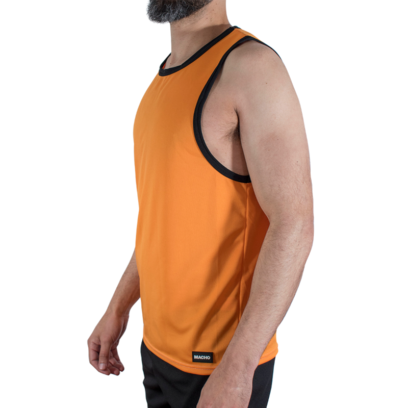 MACHO - CMV005 CAMISETA LARANJA PARA ACADEMIA TAMANHO G/GG