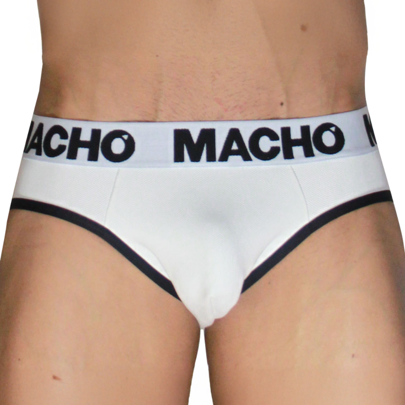 MACHO - MCH006 SLIP CLÁSSICO BRANCO + PRETO XL