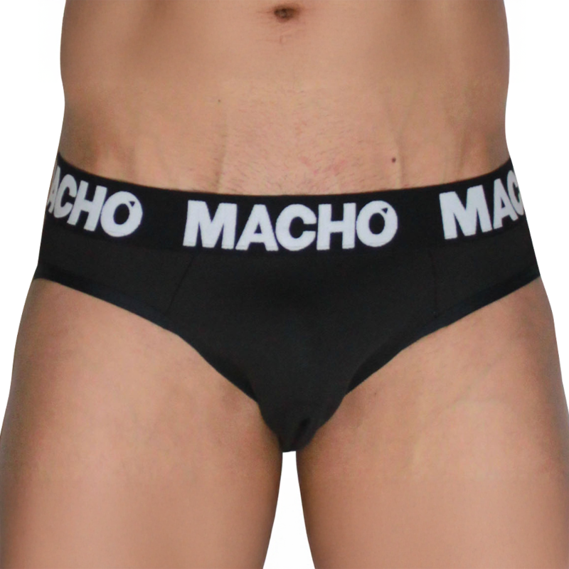 MACHO - MCH007 SLIP CLÁSSICO PRETO + PRETO L