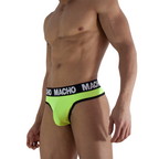 MACHO - MTG001 CALCINHA FIO DENTAL AMARELA FLUORESCENTE TAMANHO M