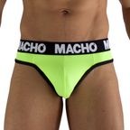 MACHO - MTG001 CALCINHA FIO DENTAL AMARELA FLUORESCENTE TAMANHO L