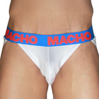 MACHO - MX29AZ CUECA BRANCA + AZUL ESCURO L