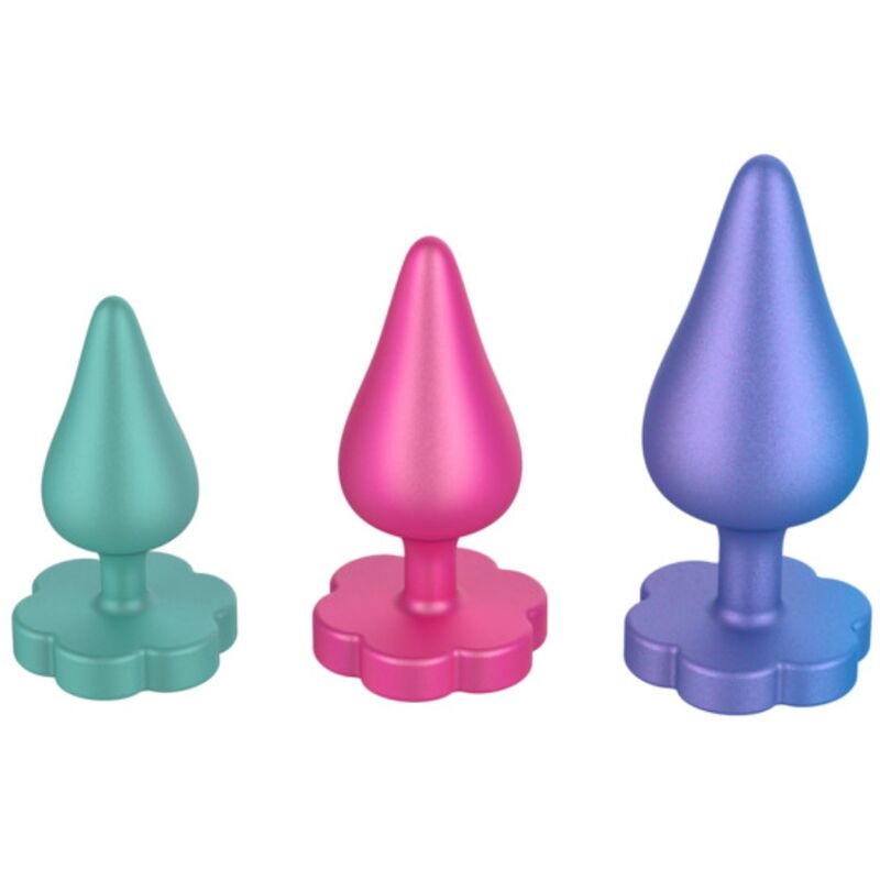 ROMP - KIT DE TREINAMENTO ANAL LUSTER P/M/G COM BASE EM FORMATO DE FLOR