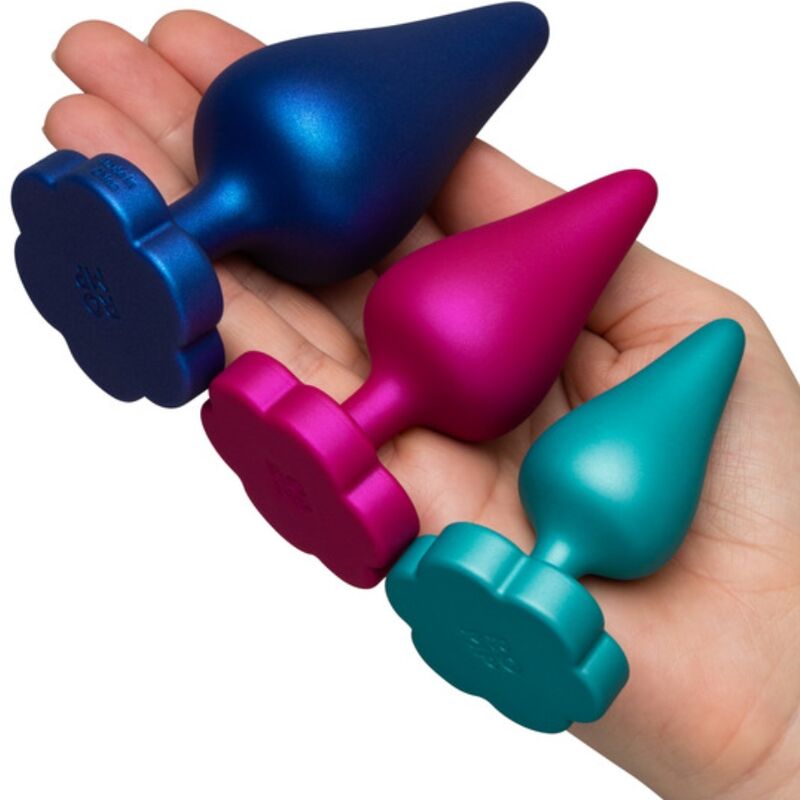 ROMP - KIT DE TREINAMENTO ANAL LUSTER P/M/G COM BASE EM FORMATO DE FLOR